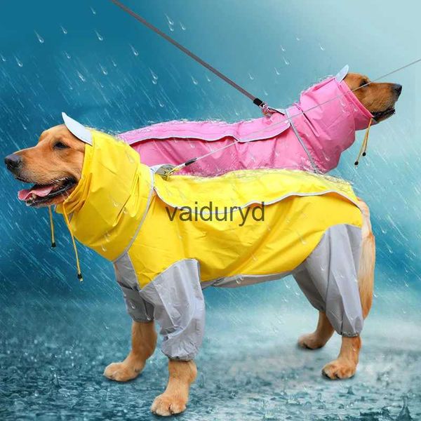 Roupas para cães grandes roupas para cães capa de chuva à prova d'água ternos para cães capa de chuva macacões para cães grandes com capuz et poncho macacão de chuva para animais de estimação 6xlvaiduryd