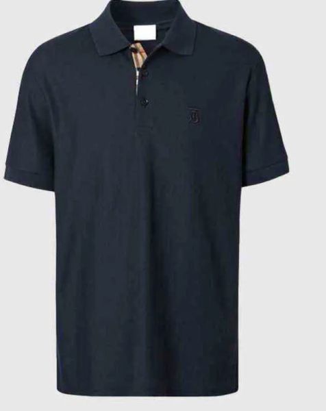 Homens camisetas Burberys Camiseta Bordado Sólido Bur Polo Camisa Mens Tb Curto Camisetas Estação Clássica Cor Carta Casual Verão Camisa Polo Manga T 8456