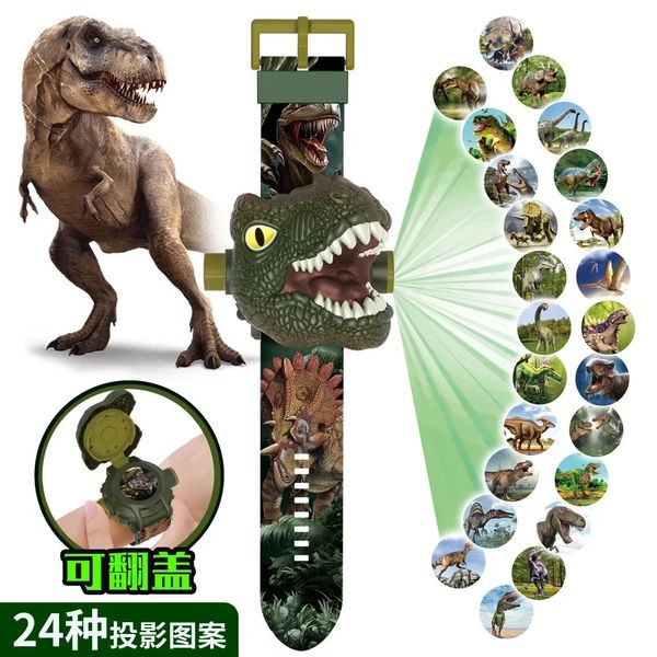 Proiezione di dinosauri Orologio per bambini LED Orologi digitali elettronici Giocattoli per bambini Tyrannosaurus Rex Triceratops per regalo per bambini 240113