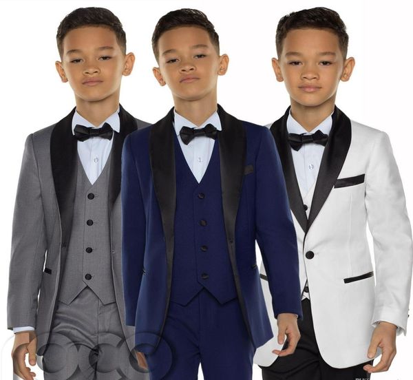 Elegante smoking su misura per ragazzo scialle bavero un bottone abbigliamento per bambini per la festa di nozze vestito per bambini ragazzo set giacca pantaloni arco Ves4833125