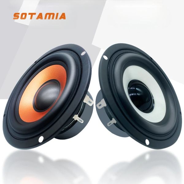 Sotamia 1 pçs 4 Polegada alto-falante de áudio midrange 4 8 ohm 30w alta fidelidade música som alto-falante estante diy bluetooth alto-falante home theater 240113