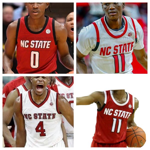 Personalizado NC State 1 Jayden Taylor Basquete Jersey NCAA Costurado Jersey Qualquer Nome Número Homens Mulheres Juventude Bordado 30 DJ Burns 3 MJ Rice 2 Kam Woods 0 DJ Horne