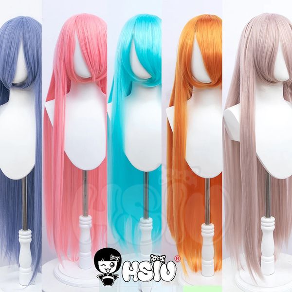 Oferta Especial Cosplay de fibra longa sintética anime festa 44 cores 100cm boné colorido grátis 240113