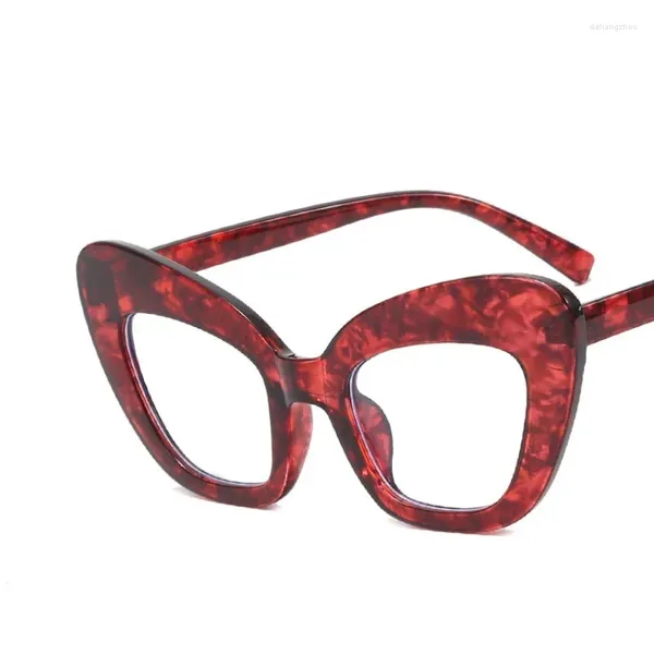 Óculos de sol syle óculos simples marca designer moda tons quadro grande olho de gato anti luz azul vintage plana gafas de so