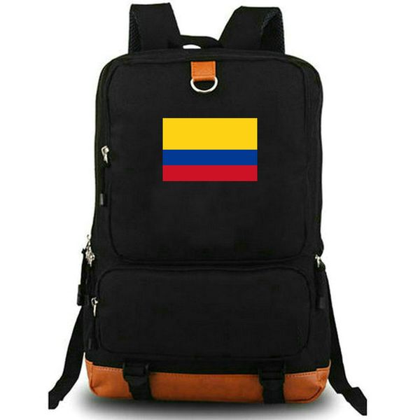 Mochila de Colombia Mochila con la bandera del país COL Mochila escolar de Bogotá Mochila con estampado de pancarta nacional Mochila de ocio Mochila para portátil