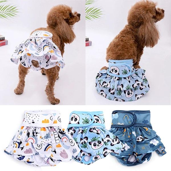 Cão vestuário calças fisiológicas princesa pet calcinha confortável menstrual feminino anti-assédio roupa interior suprimentos