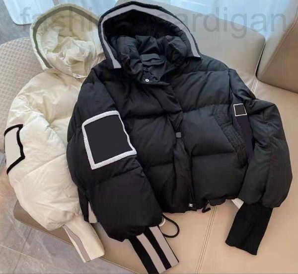 Su geçirmez Parkas Tasarımcı Down Parkas Kış Ceketleri Moda Ceket Kadın Puffer Ceket Mektupları ile Nakışla Kalın Sıcak Kadınlar Katlar Kapşonlu Siyah Beyaz