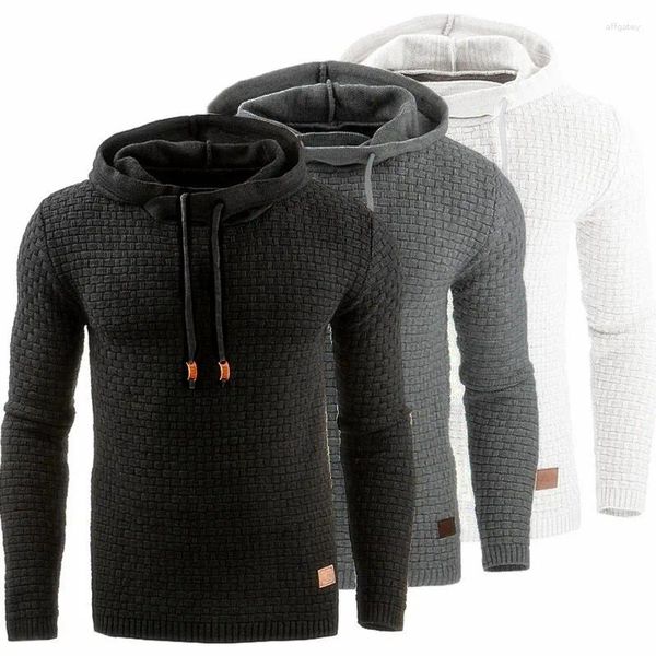 Herren Hoodies 2024 Herbst/Winter Jacquard Pullover Langarm Hoodie Sweatshirt Mantel