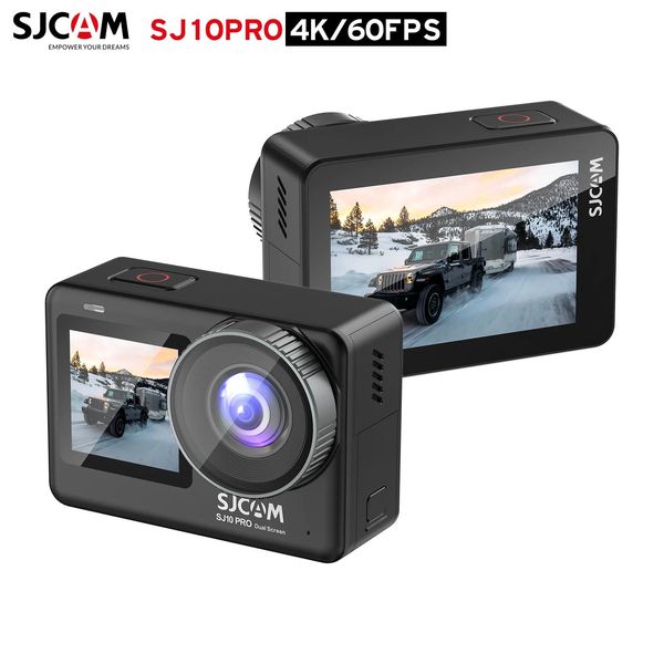 Telecamere SJCAM SJ10PRO 4K/60FPS Fotocamera sportiva a doppio schermo Videocamera DV da 20MP Touchscreen IPS 30M Impermeabile per il surf, le immersioni, il ciclismo