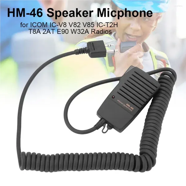 Microfones HM-46 Handheld Speaker Microfone Alta Fitness com fone de ouvido Jack de conexão suave CLIP DE VOLTA BACK