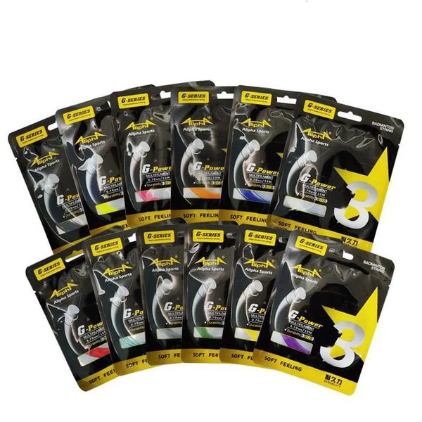 Allpha 10 peças corda de badminton 0,7mm 28 libras treinamento raquete de badminton bola redes corda 10m GP3 240113