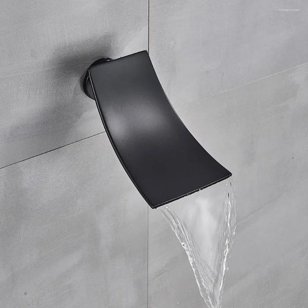 Rubinetti per lavabo Vidric SAFLIHCAR Nero opaco Rubinetto per doccia Beccuccio Accessorio Cascata Vasca da bagno Bacino Uscita acqua