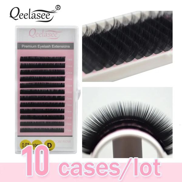 Alle Größen 10 Tabletts Großhandel Volumen Wimpernverlängerung 3D Nerz Falsche Wimpern Einzelwimper Beauty Brand Factory Supplies 240113