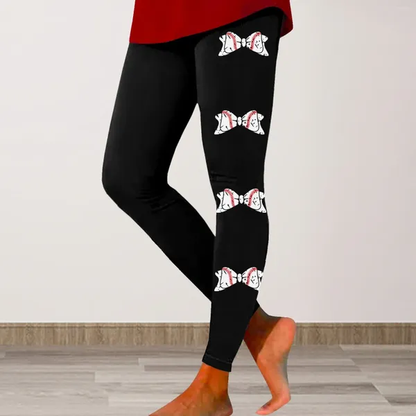 Pantaloncini attivi Leggings da baseball da donna Pantaloni da yoga Love Valentine a vita larga