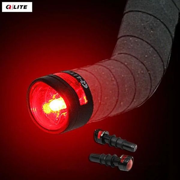 Luci Taiwan QLITE Road Bar End Light Luce per manubrio per bicicletta super leggera per bici da corsa