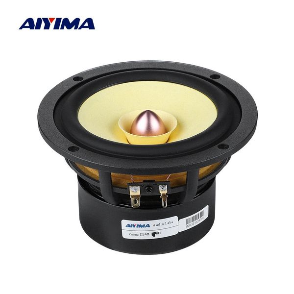 Aiyima 1 pçs 5.25 Polegada alto-falante de som gama completa 4 8 ohm 50w cone alumínio bala alto-falante estante alta fidelidade alto-falante de cinema em casa 240113