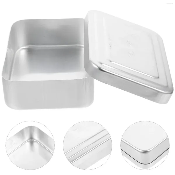 Geschirr Vintage Lunchbox Snackbehälter für Erwachsene Camping Besteck Outdoor Aluminium Picknick Essentials Versorgung