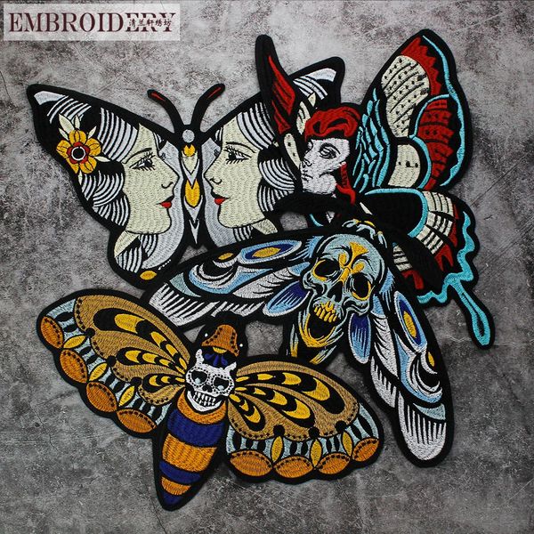 5 Stück/Beutel Neue Stickerei Insekt Schmetterling Muster Stoff Patch alle passenden Kleidung T-Shirt dekorative Löcher Zubehör Patch mit Rückenkleber