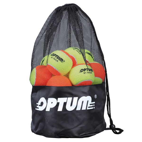 OPTUM BT-TOUR Palline da beach tennis Palla a pressione al 50% Fase 2 con borsa a tracolla in rete - Dimensioni confezione 12 24 36 240113