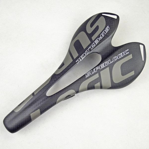 Selle Superlogic 3k Sella per bicicletta in fibra di carbonio completa Strada Mtb Sella per bici in carbonio Matt Cuscino per bici 275 * 143mm Parti di ciclismo