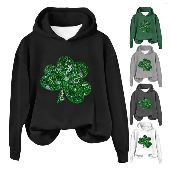 Dameshoodies St. Day Art Print Dames sweatshirt met rits Tunieklengte hoodie Dames Casual lange mouwen Tops Maat Medium