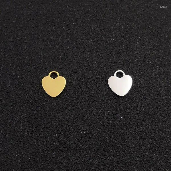 Charms 10 teile/los Edelstahl Herz Manuelle Polieren Anhänger Für DIY Schmuck Machen Loch Größe 2,2mm