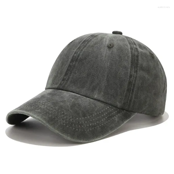 Cappellini da baseball Retro Uomo Donna Panno per lavare Usato Berretto da baseball casual Versatile Piastra parasole primavera autunno Colori solidi