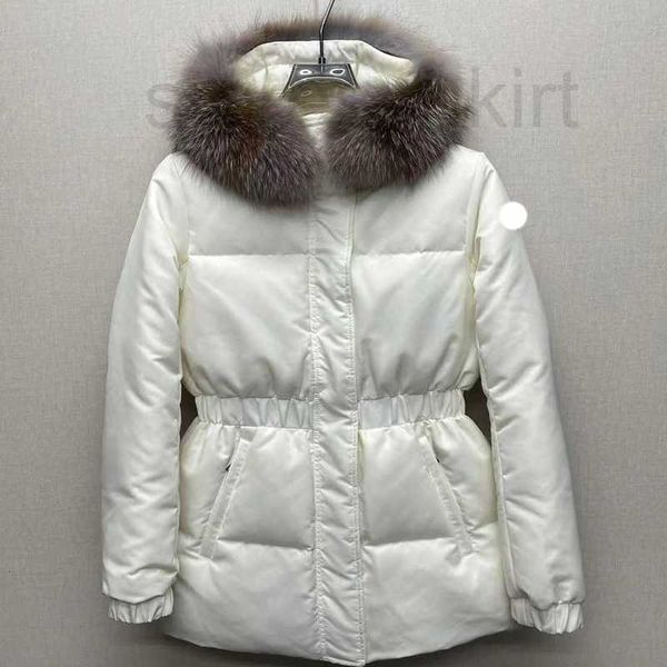 Piumino da donna Designer Piumino da donna stilista ricamato distintivo cappotto invernale collo in pelliccia di volpe cappotti da donna 7HRZ