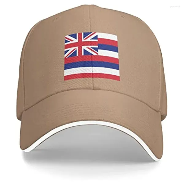 Ballkappen Flagge von Hawaii. Unisex-Baseballkappe, passend für Männer und Frauen, verstellbare Papa-Mütze, Sandwich Bill