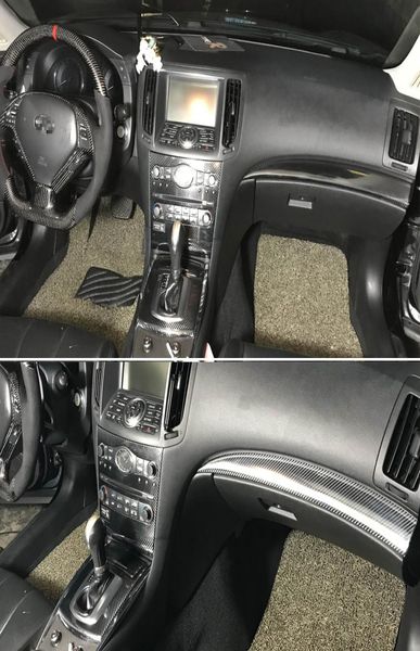 Für Infiniti G25 G35 G37 2010-2016 Selbstklebende Autoaufkleber Kohlefaser-Vinyl-Autoaufkleber und Abziehbilder Auto-Styling-Zubehör5914130