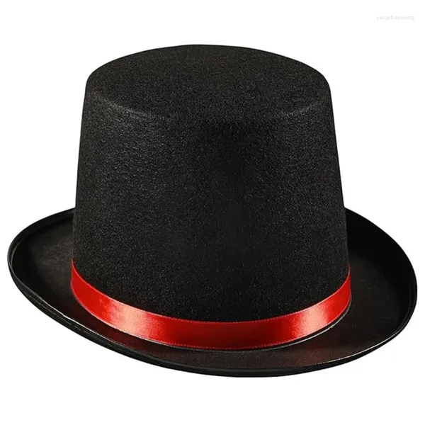 Береты, классический цилиндр-федора, черная шляпа с короткими полями, нарядный фокус-сюрприз, подарок для парня, отца, дяди, повседневная кепка DXAA