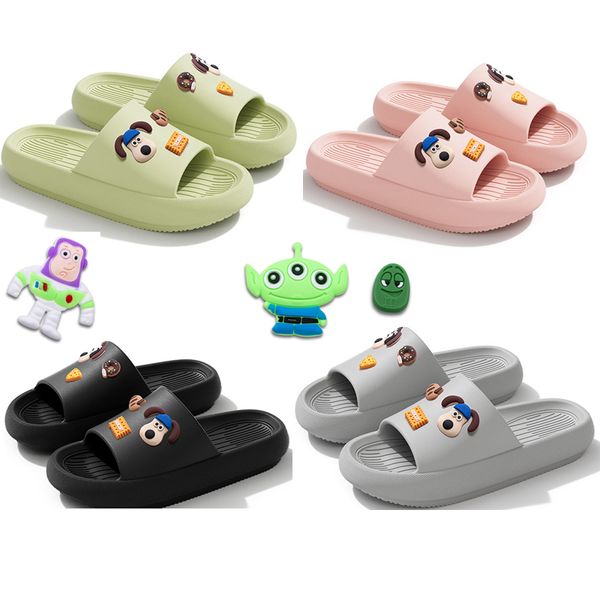 GAI GAI GAI Neue Sliders Designer für Frauen Herren Hausschuhe Slides DIY Mode Schuhe Kette Hausschuhe Kreative Cartoon Hund Frauen Lychee Warm Home Plattform Blase Eur 36-45