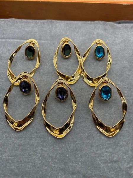 Серьги-гвоздики Европейские и американские дизайнеры создают модные тенденции повседневные украшения из серии металлических драгоценных камней для женщин