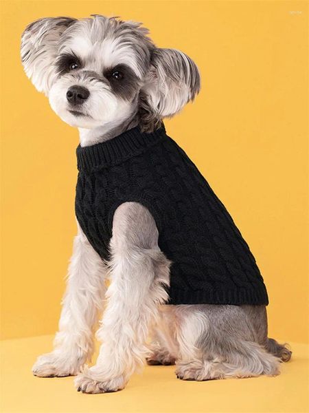 Abbigliamento per cani Maglione Cani di piccola taglia Vestiti per cuccioli Dolcevita caldo invernale Schnauzer Chihuahua Pug Costume Abbigliamento per animali domestici