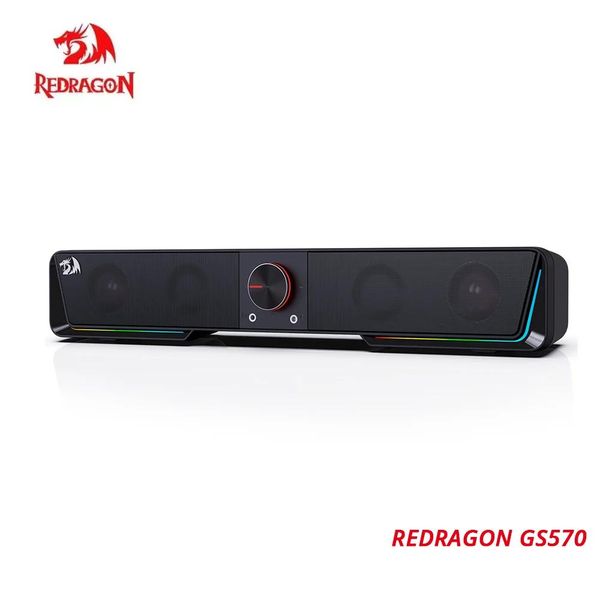 Колонки Redragon Gs570 Darknets Bluetooth Беспроводная звуковая панель 2.0-канальная RGB с двумя динамиками Колонка Громкоговорители для компьютера, ПК, телевизора