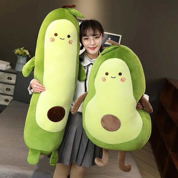 55115cm Nette Simulation Avocado Plüsch Spielzeug Weiches Obst Kissen Gefüllte Cartoon Sofa Kissen Kinder Mädchen Geburtstag Geschenke 240113