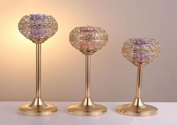 Kristal Metal Mum Tealight Sahipleri Düğün Partisi Masa Centerpieces için Şamdan Standlar Şamdan Kabrumu Candelabra Tatil Evi 1982641