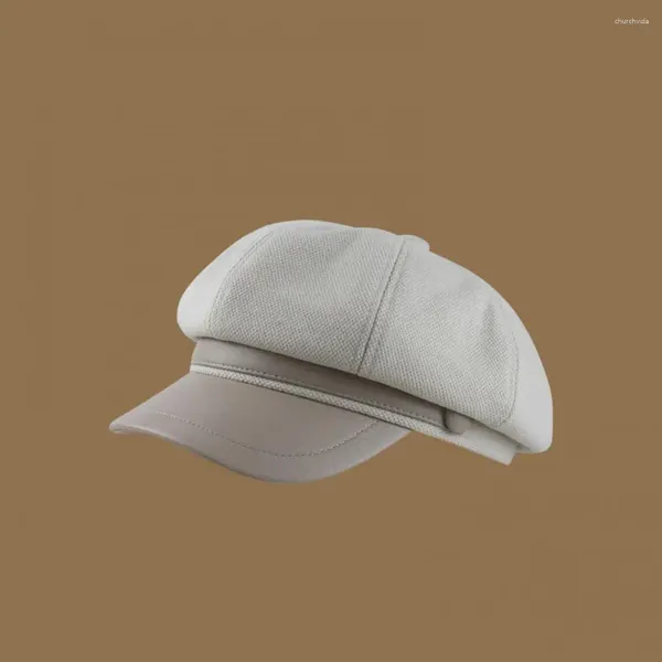 Berets Mulheres Boina Chapéu Elegante Mulheres Lã Ajustável Octagonal Sboy Cap para Meninas Casual Pintor de Inverno Senhoras