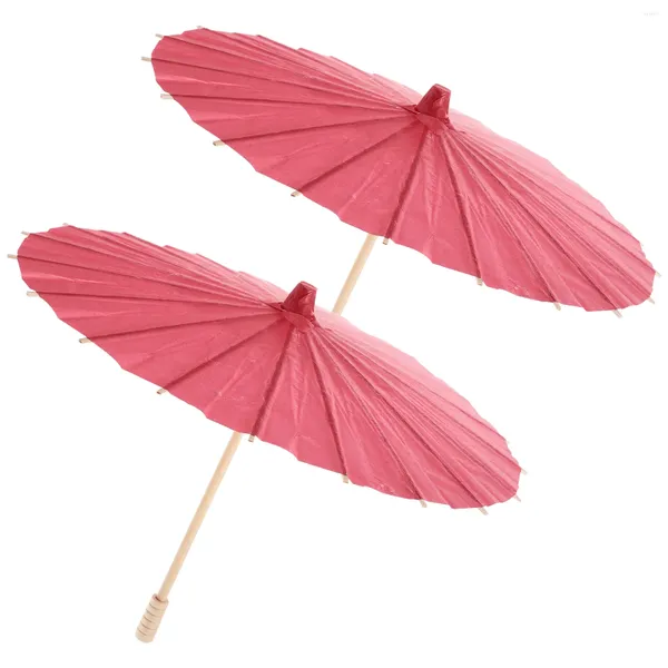 Guarda-chuvas Vintage Chinese Silk Oil Papel Guarda-chuva Feminino Dança Parasol DIY Em Branco Pogal Prop Decoração de Casamento