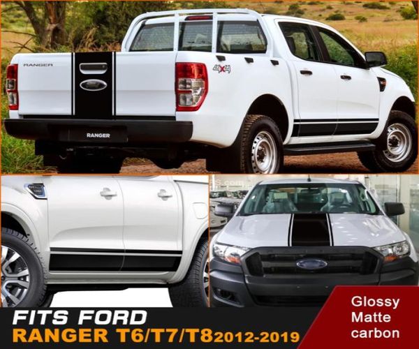 Yarış Yan Kapı Paneli Şerit Serin Grafik Vinil Araç Çıkartması Ford Ranger2829142