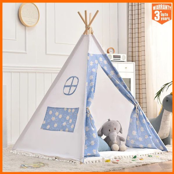 1,6 m/1,35 m Kinderzelt Tipi-Zelt für Kinder Tragbares Tipi-Infantil-Haus für Kinder Spielhaus Kinderzelte LED-Leuchten Dekoration 240113