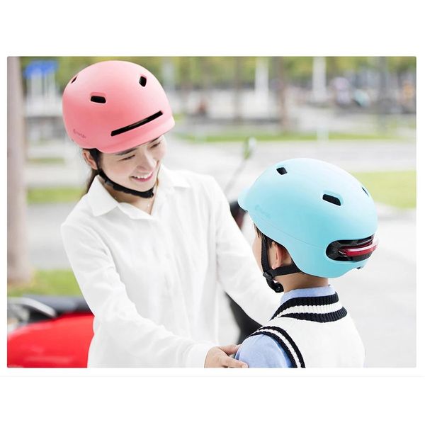 Helme Mijia Smart4u Smart Flash Fahrradhelm Fahrrad LED-Licht MTB Roller Elektrofahrrad Reiten Sport Atmungsaktiver Pendlerhelm