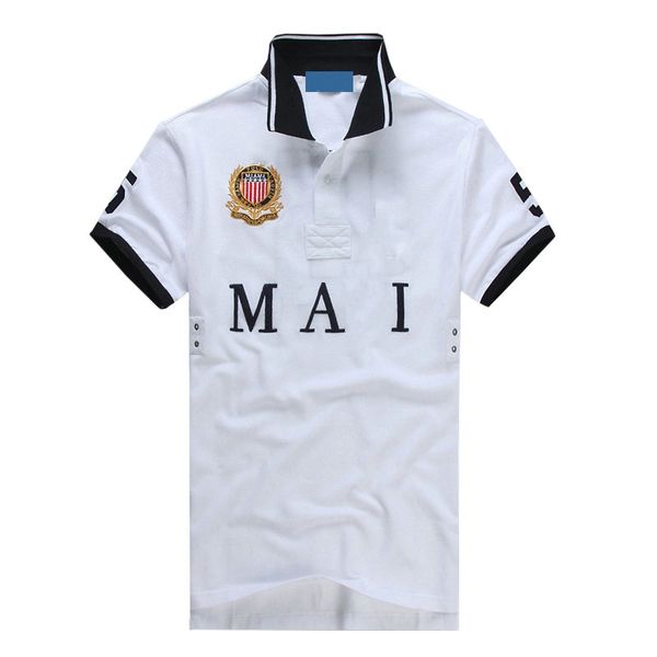 Polo classiche di alta qualità Camicie da uomo T-shirt a maniche corte Marca London New York Chicago city numero polo camicia da uomo Dropship228j