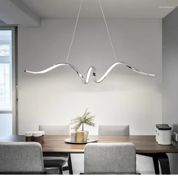 Pendelleuchten, moderne, minimalistische LED-Leuchten, matt, für Esszimmer, Wohnzimmer, Küche, Insel, Tisch, Kronleuchter, Innenglanz-Leuchte