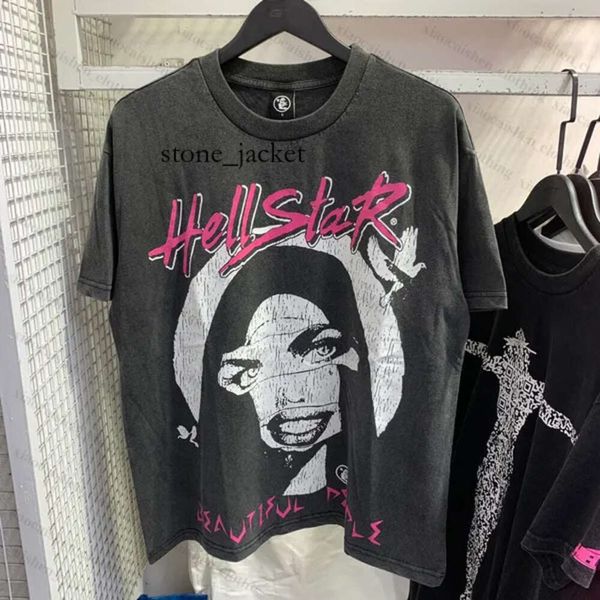 Hellstar Gömlek Moda Markası Hellstar Tee Erkekler Kadın Tasarımcı Tshirt Grafik Tee Giyim Giysileri Hipster Yıkanmış Kumaş Sokak Grafiti Yazı Folyo Mens 6384