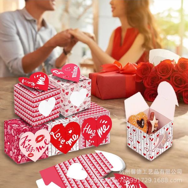 12 Stück Dragees Valentinstag Verpackung Süßigkeiten Box Dekorationen Geschenk Herz Süßigkeiten Boxen für Süßigkeiten Hochzeit Taufe 240113