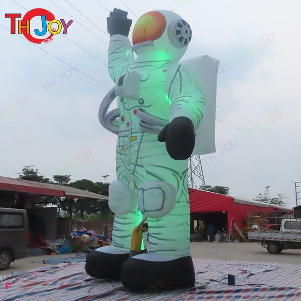 Atividades ao ar livre 6m 20ft publicidade gigante astronauta inflável balão de ar dos desenhos animados com luz led para venda-3