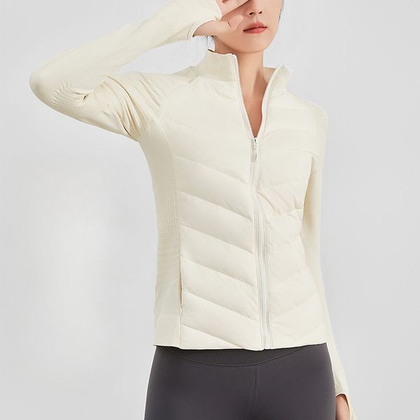 LL New Yoga Coats White Goose Down для всего этого пиджака Высококачественные женские толстовины.