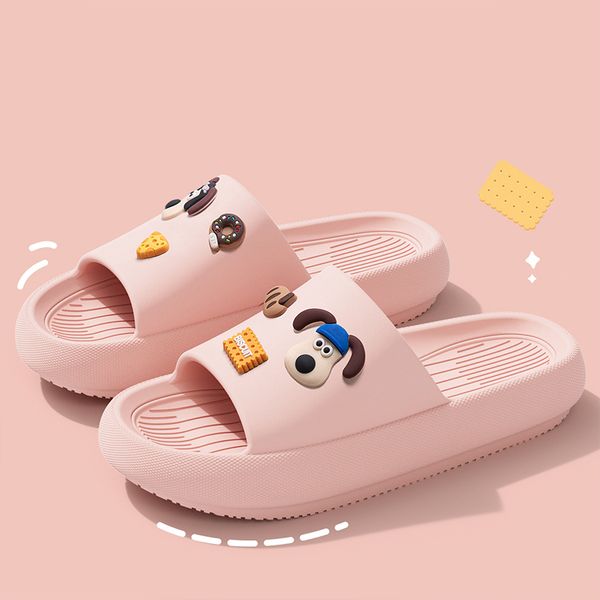 GAI GAI GAI 2024 Neue Hausschuhe Niedliche Cartoon-Hundeloch DIY Gartenschuh Tragen EVA Dicke Sohle Slipper Mann Strandschuhe in Sommersandalen für Paare