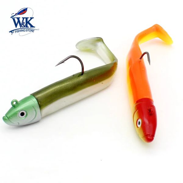 KIT esca morbida con 120g JIG 145cm coda a pale per pesci di roccia merluzzo Pollock traina esca da pesca 73 pollici 150g vinile per barche 240113